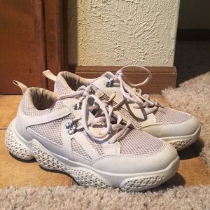 Aspirer Beige Glitter Sneakers Sz 10